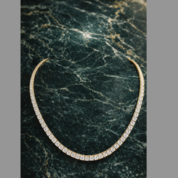 26.8ct Straight YG Diamond Necklace TNCYN-350