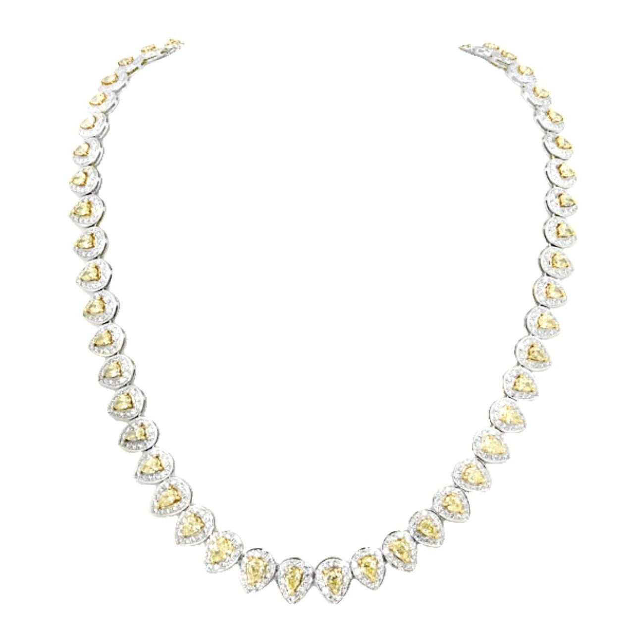 Fancy Yellow Diamond Necklace
