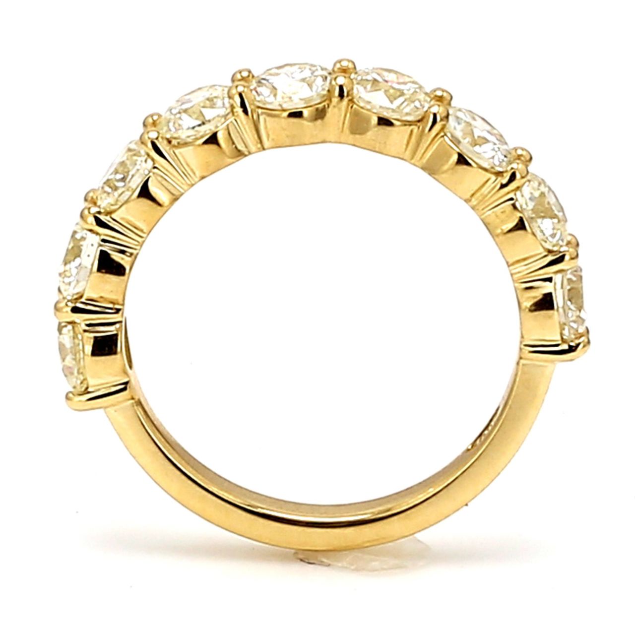 9-stone band in 18K YG with prong set round diamonds.  D2.19ct.t.w.  Size 6