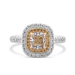18KWG Cushion Shape Ring 1ct Dia