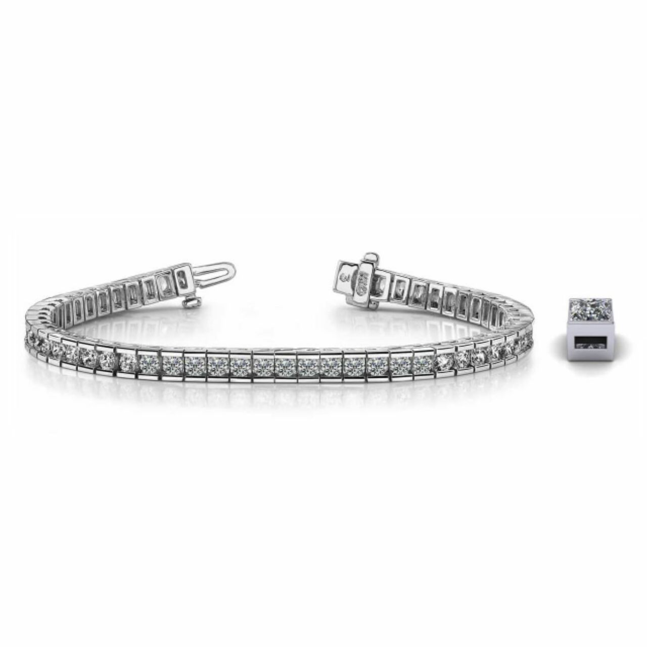 5ctw Diamond Channel Set Bracelet