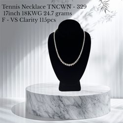 20.58ct Graduating Tennis Necklace 