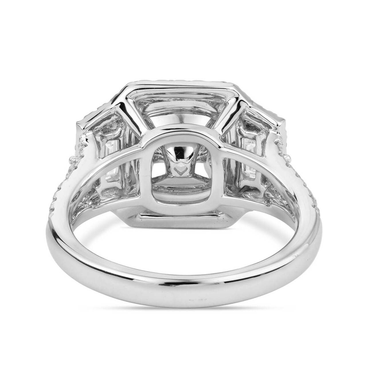 18KWG Cushion Shape Double Halo Ring