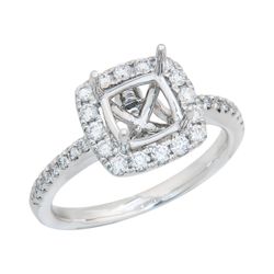Halo Diamond Semi-Mount Ring