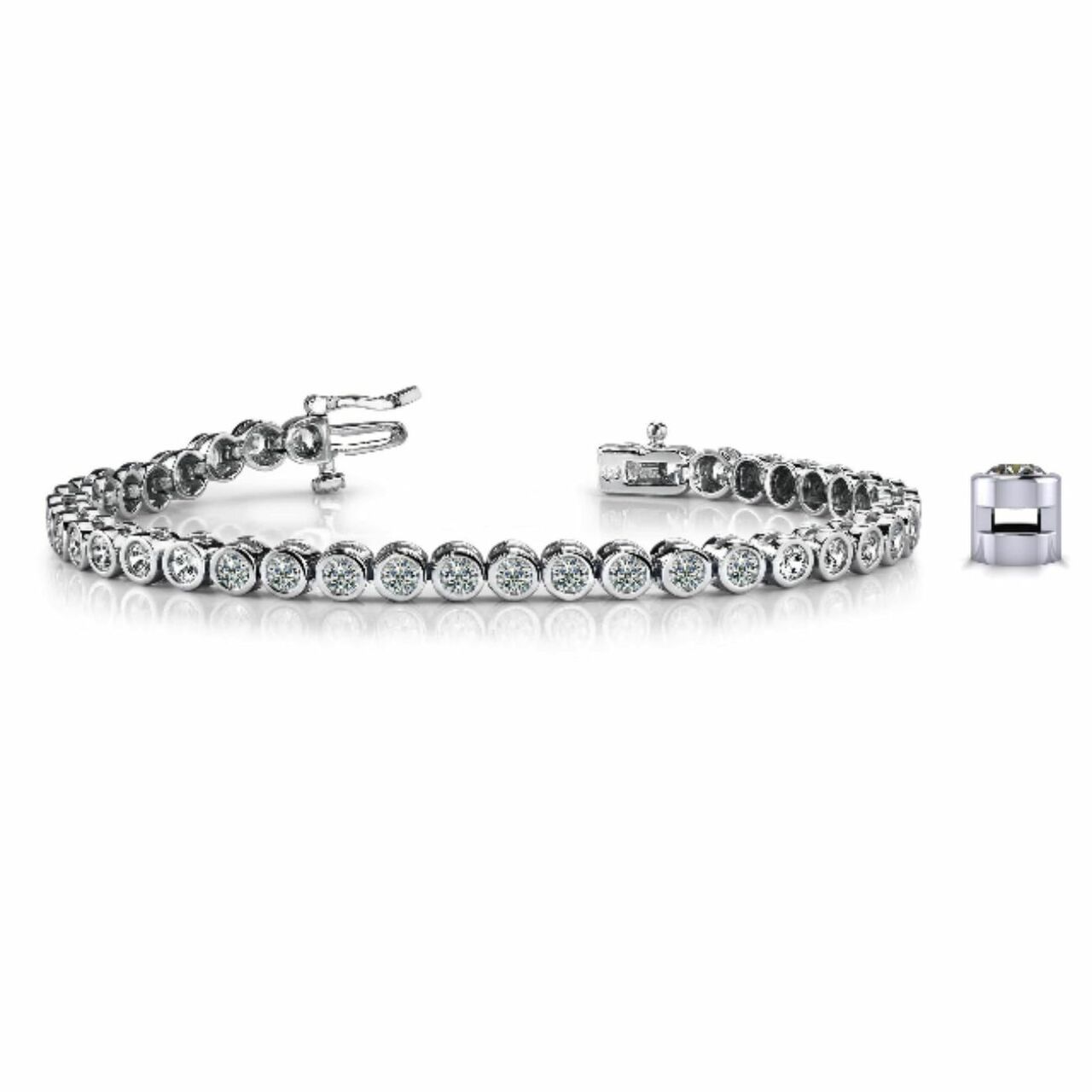 5ctw Diamond Bezel Set Bracelet