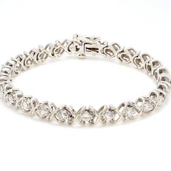 7' Bracelet with 2-prong set round diamonds.  D2.60ct.t.w.