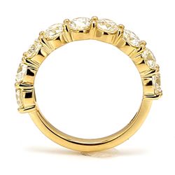 9-stone band in 18K YG with prong set round diamonds.  D2.19ct.t.w.  Size 6
