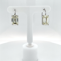 Em/Cut Earrings 5.04Cts N+ SI2 GIA#6137103726 and 5.02Cts O-P VS2 GIA#2121643906