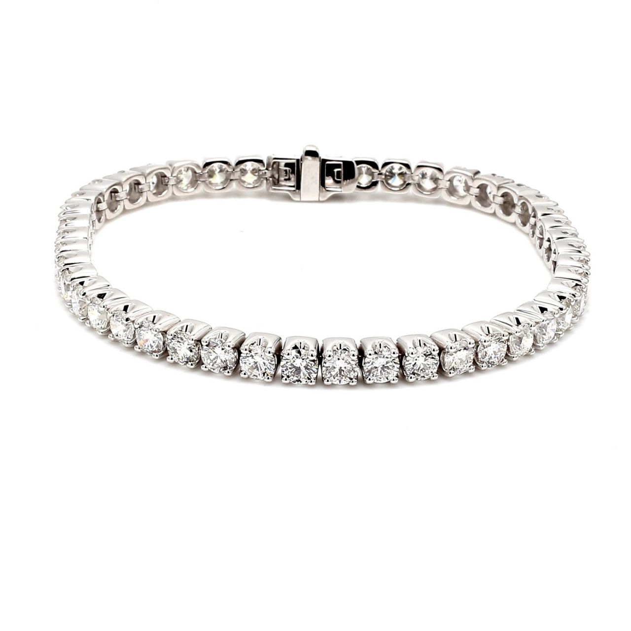 7' Tennis bracelet with crown set (51) round diamonds.  D7.75ct.t.w.