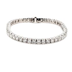 7' Tennis Bracelet with 4-prong set (50) round diamonds.  D6.97ct.t.w.