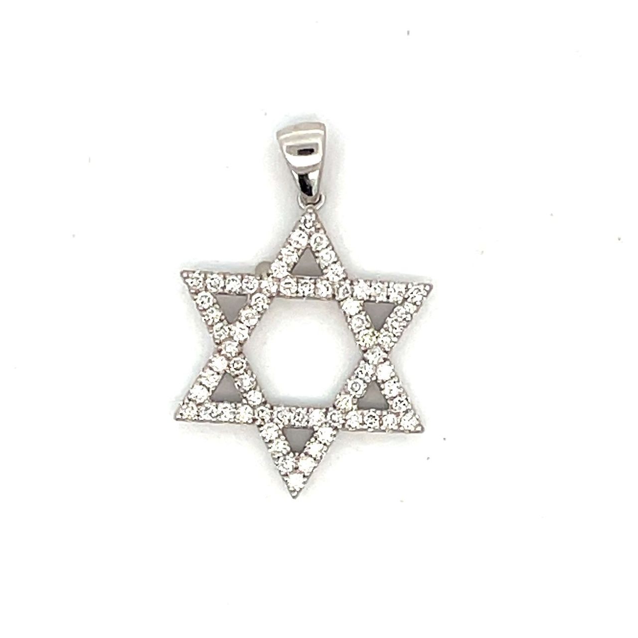 0.75' Star of David pendant with pave set (66) round diamonds.  D0.58ct.t.w.