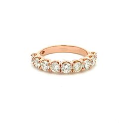 9-stone band in 18K RG with U-prong set round diamonds.   D1.67ct.t.w.