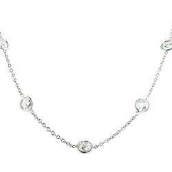 18' Diamonds by the yard necklace with bezel set round diamonds.  D2.38ct.t.w.