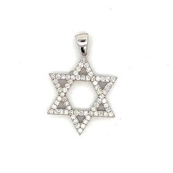 0.75' Star of David pendant with pave set (66) round diamonds.  D0.58ct.t.w.