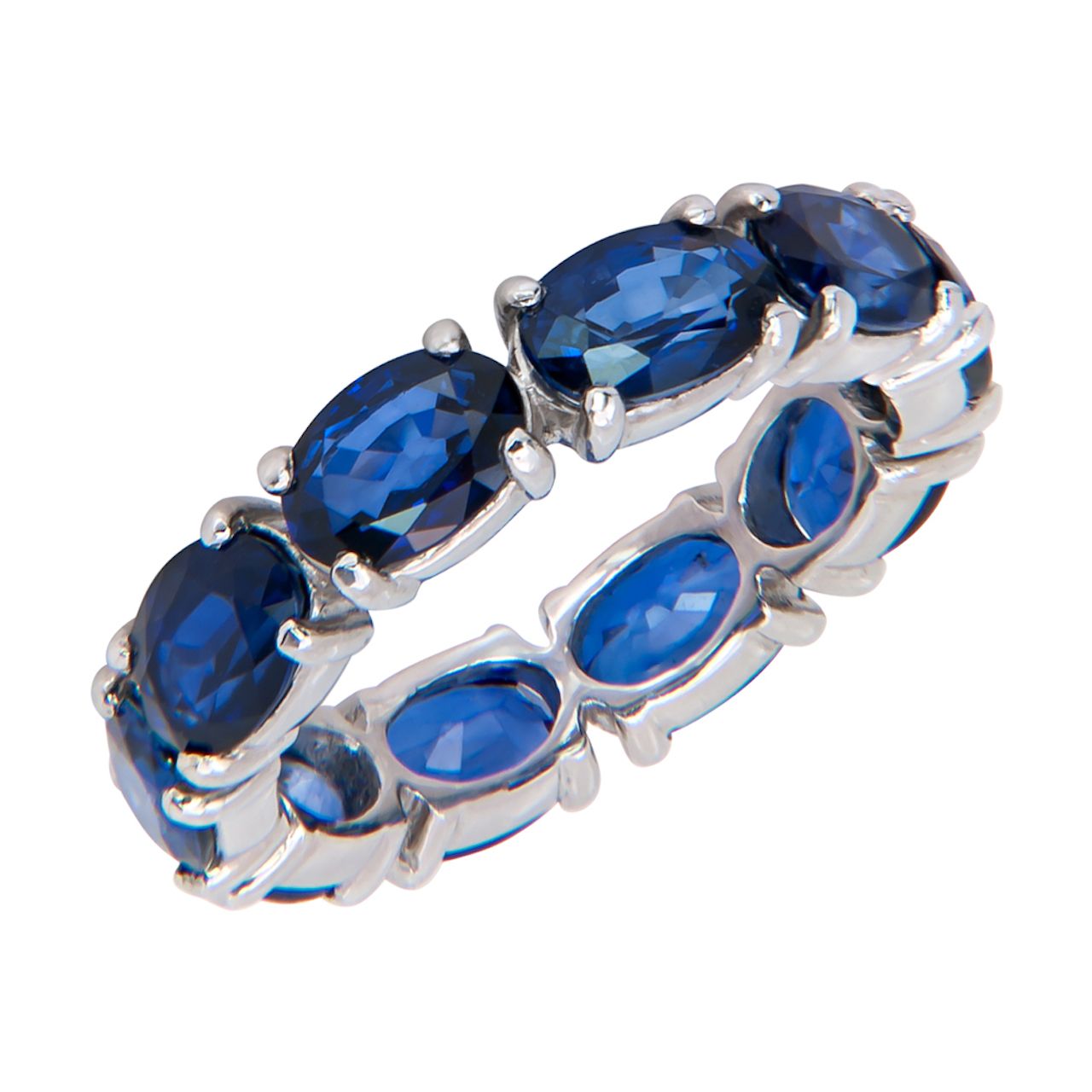 Oval Sapphire Eternity Band