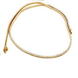 18' Tennis necklace with 4-prong set round diamonds.  D4.92ct.t.w.
