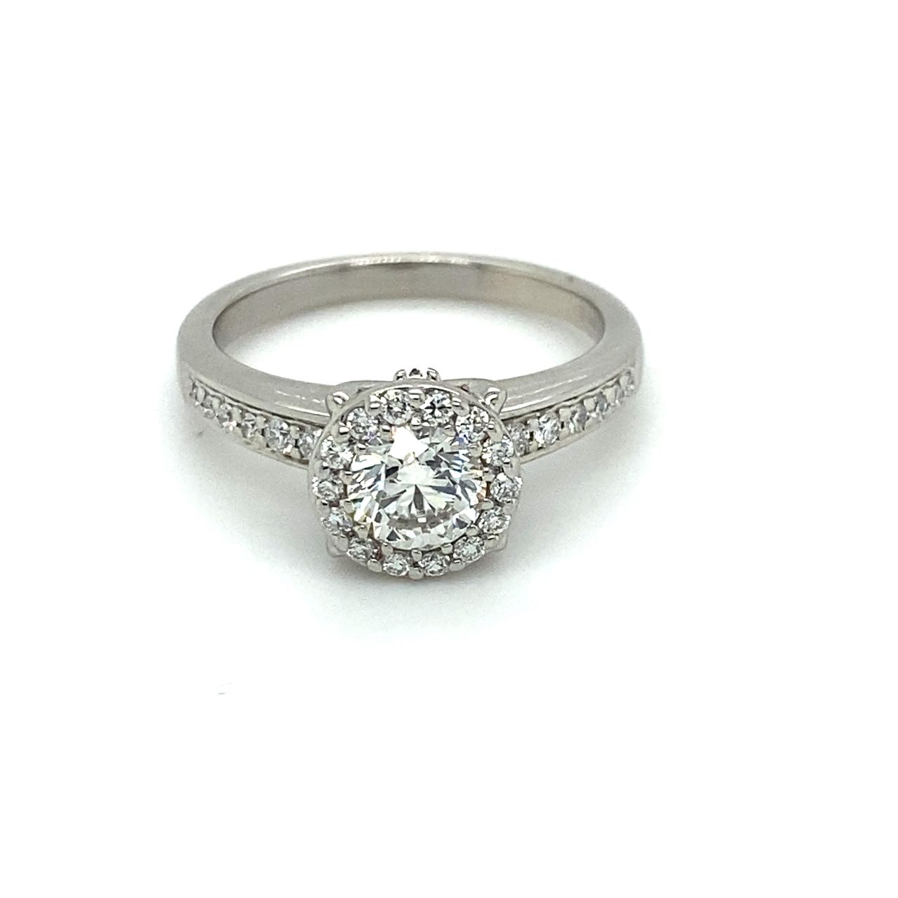 Natural Diamond Halo Ring