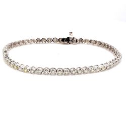 7' Tennis bracelet with 4-prong crown set (56) round diamonds.  D1.88ct.t.w.