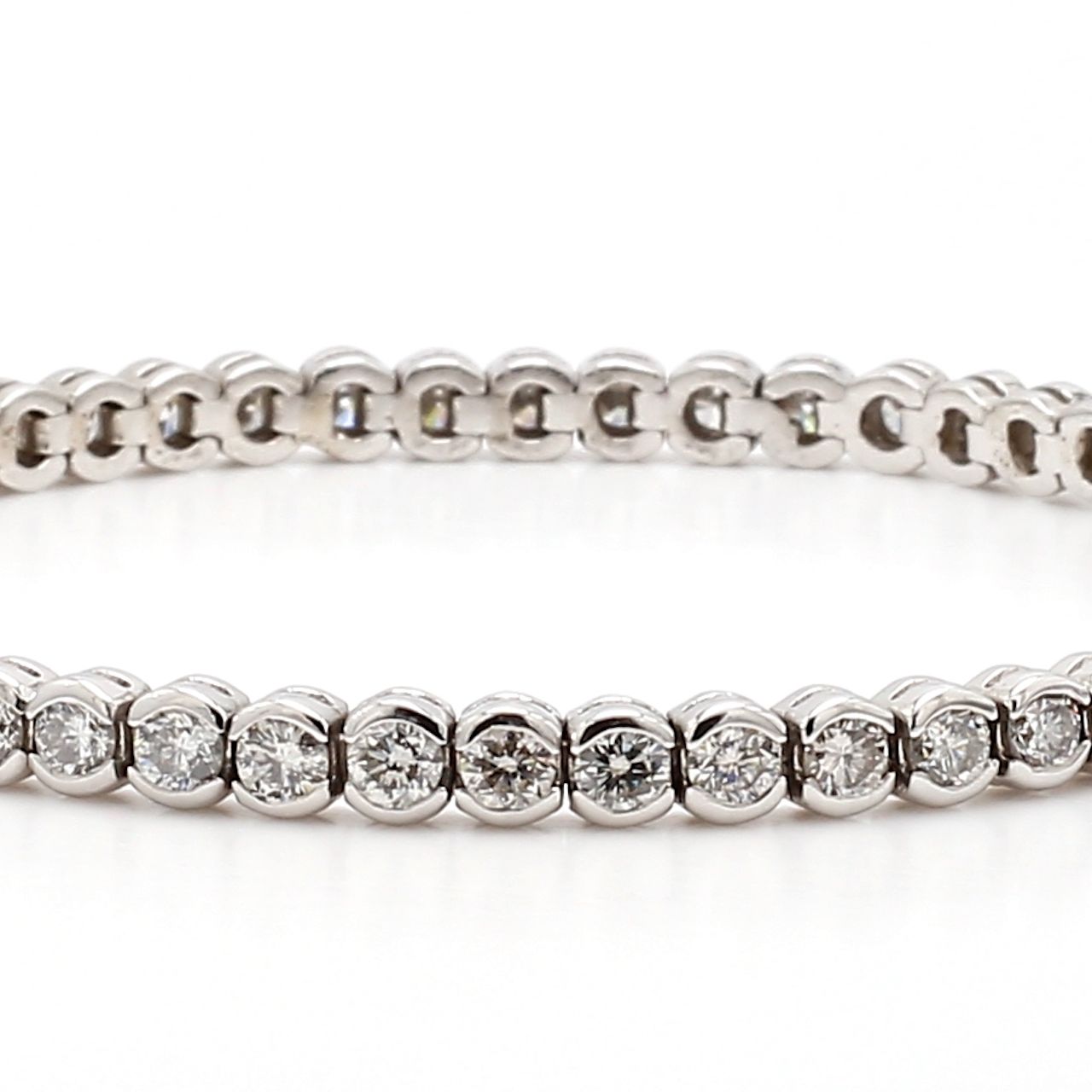 Bezel-Set Tennis Bracelet