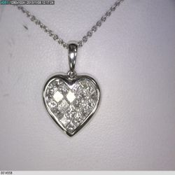 Heart Shaped Diamond Pendant