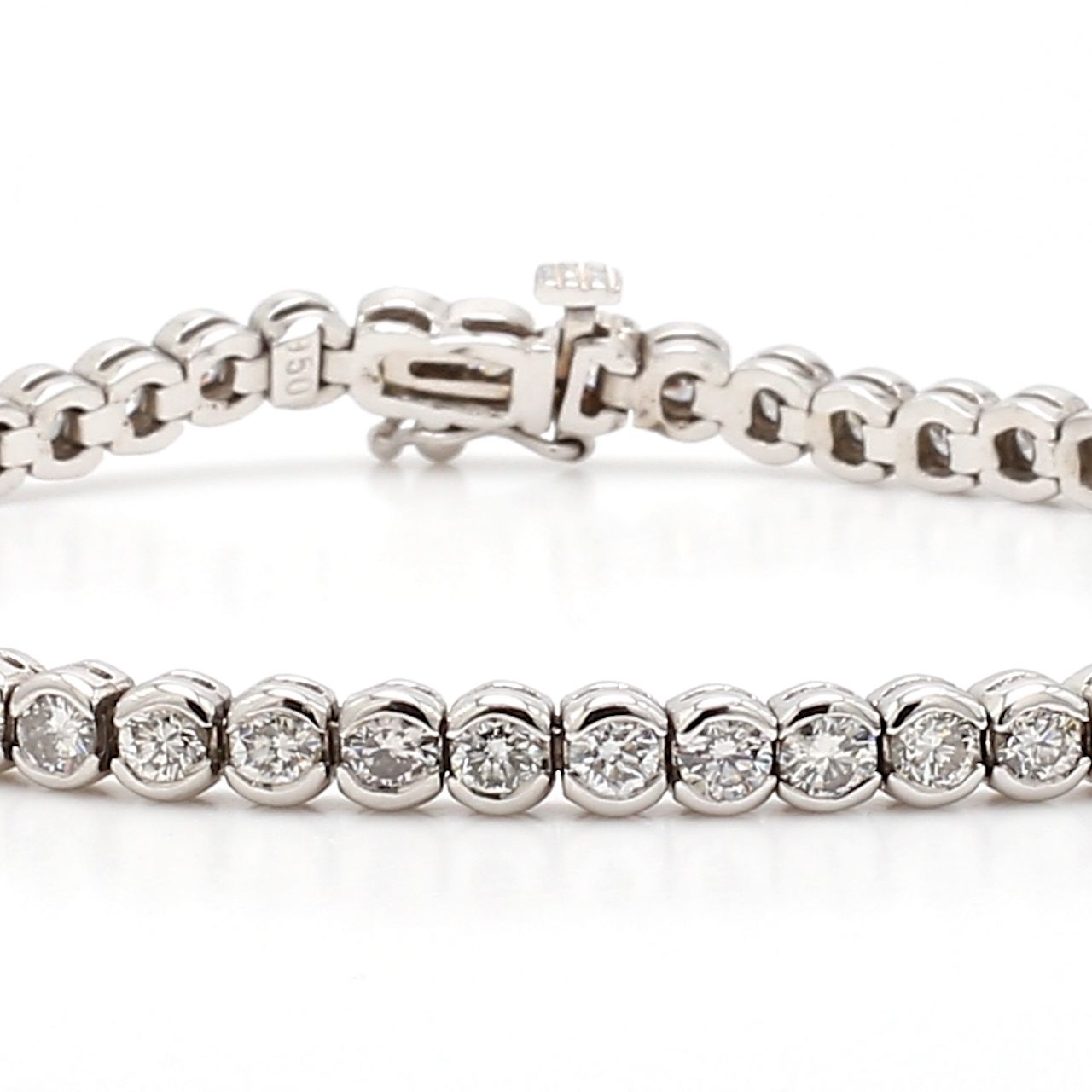 Bezel-Set Tennis Bracelet