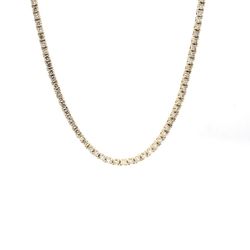 16' Tennis necklace in yellow gold with 4-prong set (172) round diamonds.  D5.87ct.t.w.