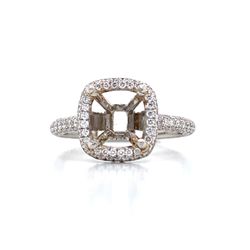 Halo Diamond Semi-Mount Ring