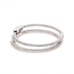 1.25' Inside out hoop earrings with U-prong set round diamonds & with special spring lock.  D1.17ct.t.w.