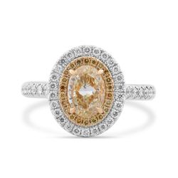 18KWG Oval Shape Ring 1ct Dia