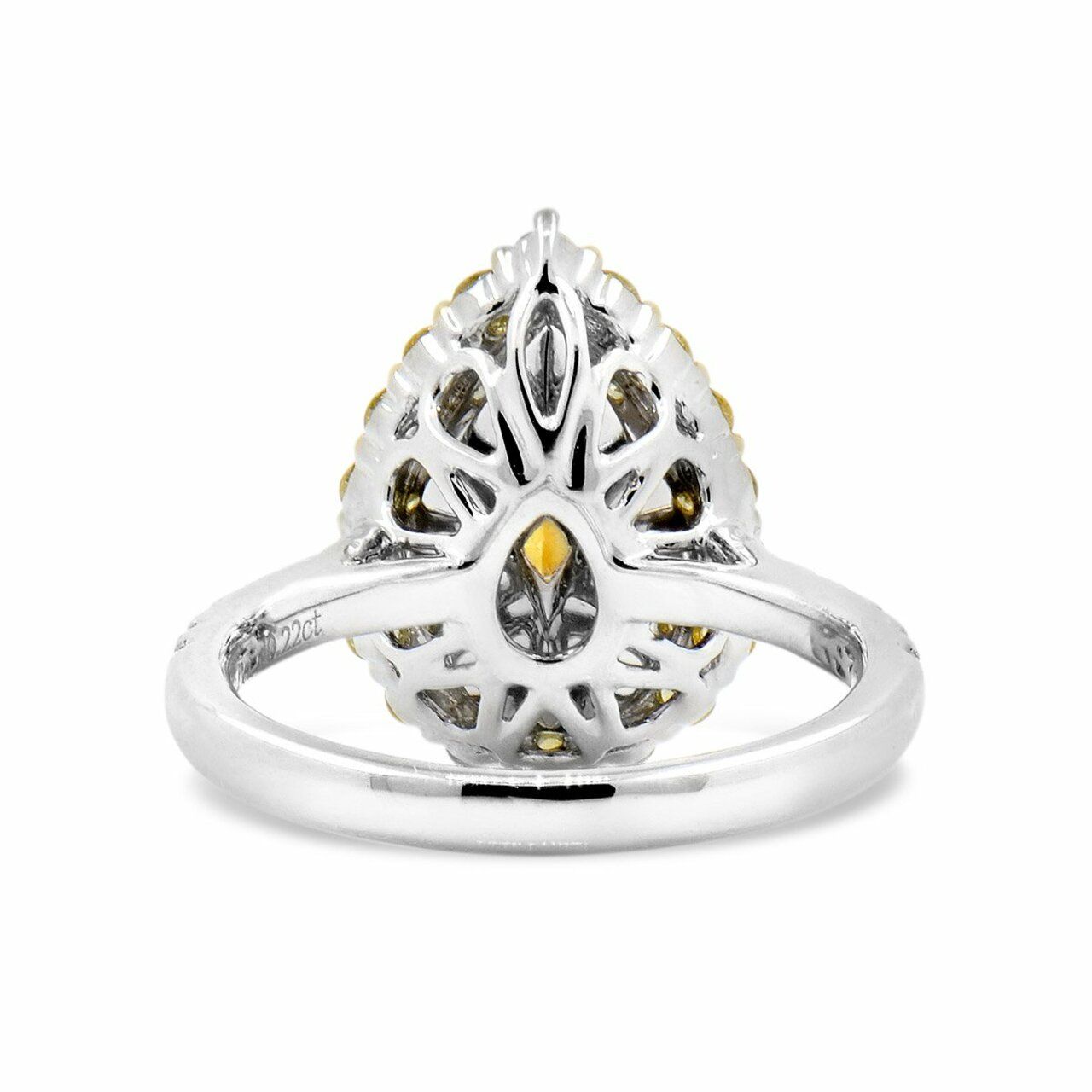 18KWG Pear Shape Halo Ring