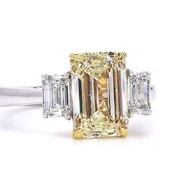 Trilogy Yellow Diamond Ring