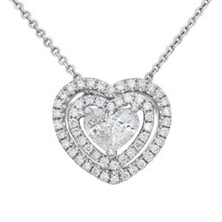 Heart Shaped Diamond Pendant