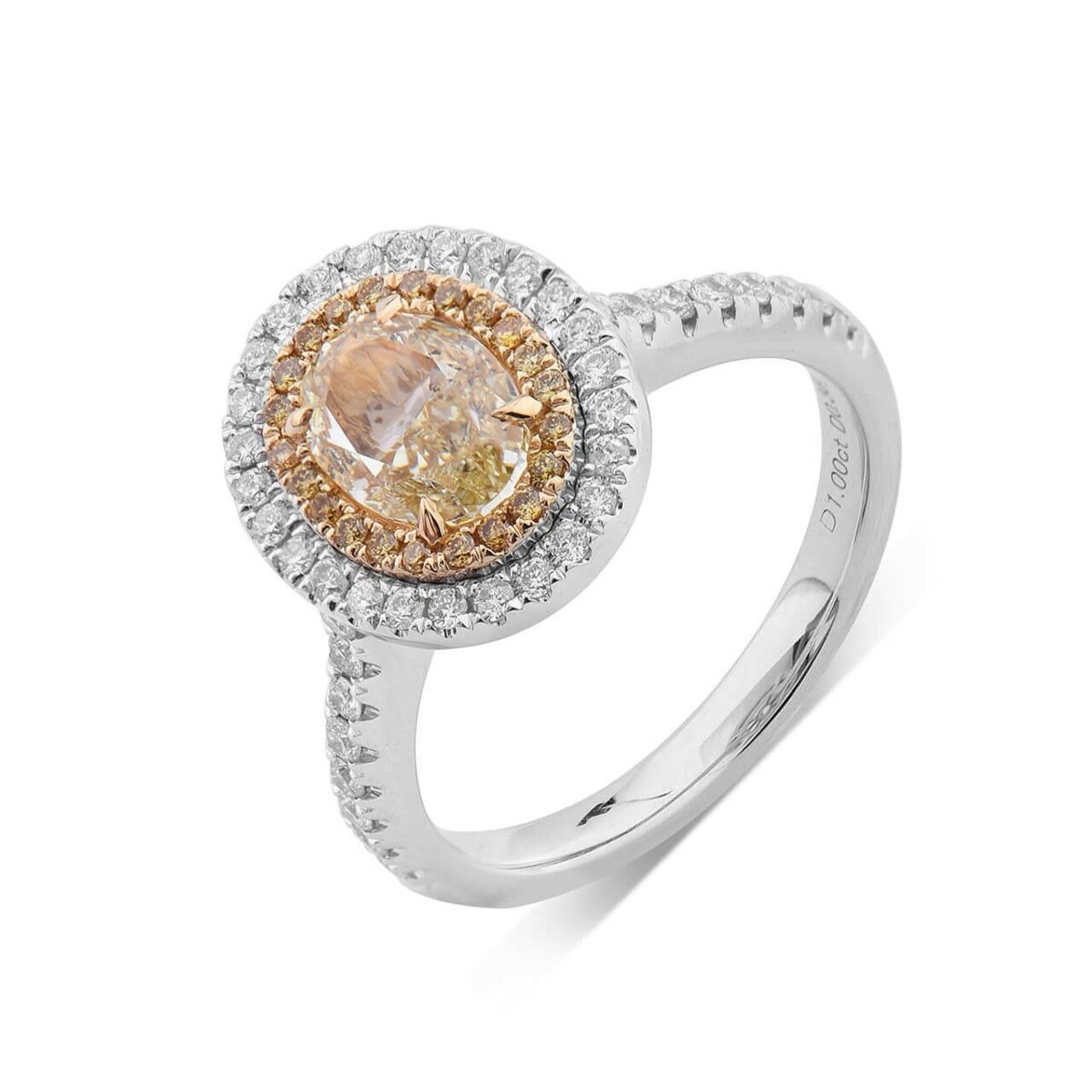 18KWG Oval Shape Ring 1ct Dia