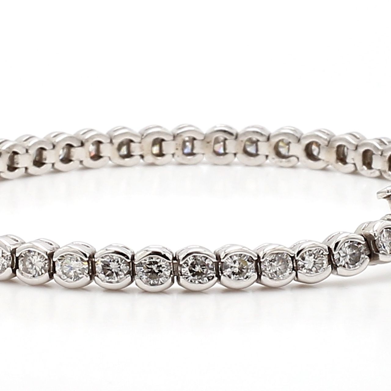 Bezel-Set Tennis Bracelet