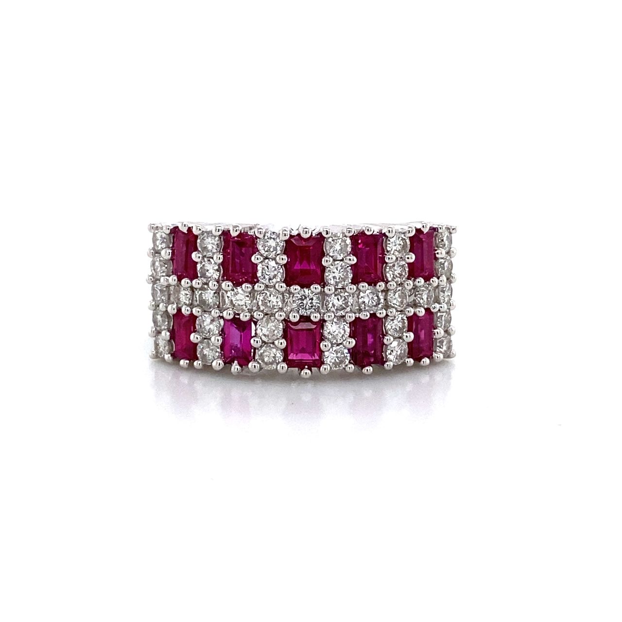 Ruby and Diamond Eternity Band