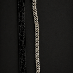 14K WG 8.92 CTS CUBAN LINK BRACELET