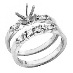 Diamond Ring Set Semi-Mount