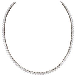 16.25' Tennis necklace with 3-prong set (182) round diamonds.  D5.35ct.t.w.