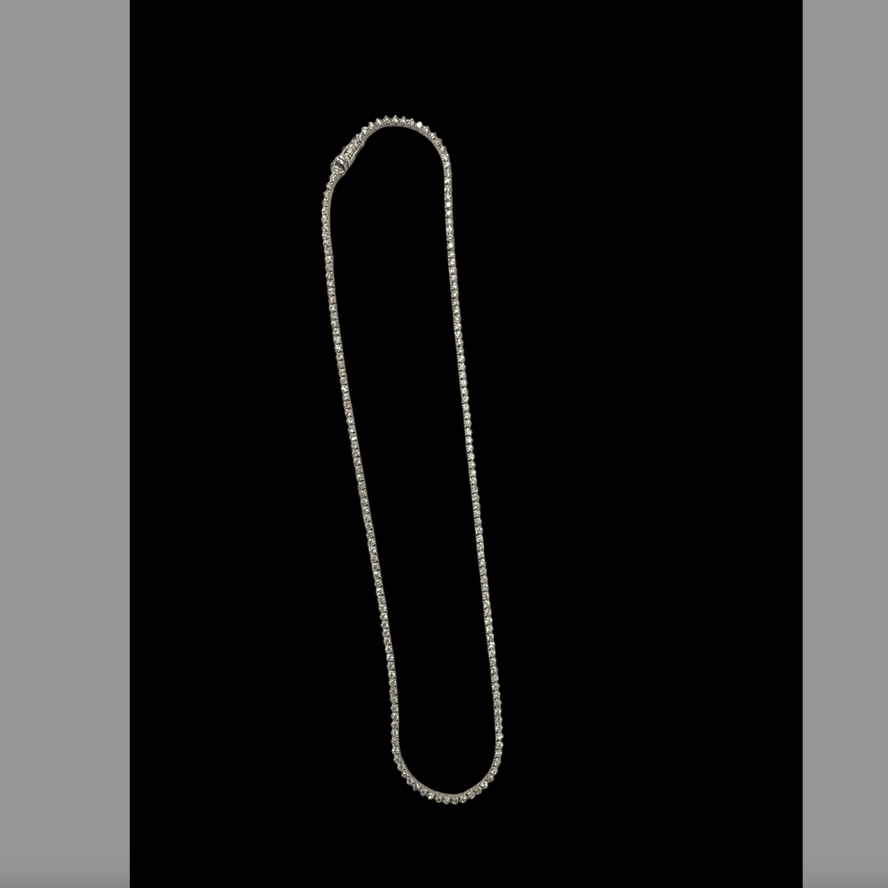 7.01 Carat 14K WHITE GOLD DIAMOND NECKLACE
