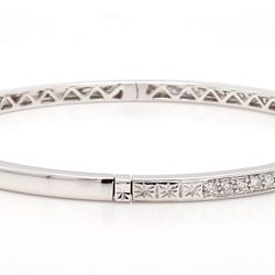 White Gold Diamond Bangle
