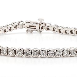 Bezel-Set Tennis Bracelet