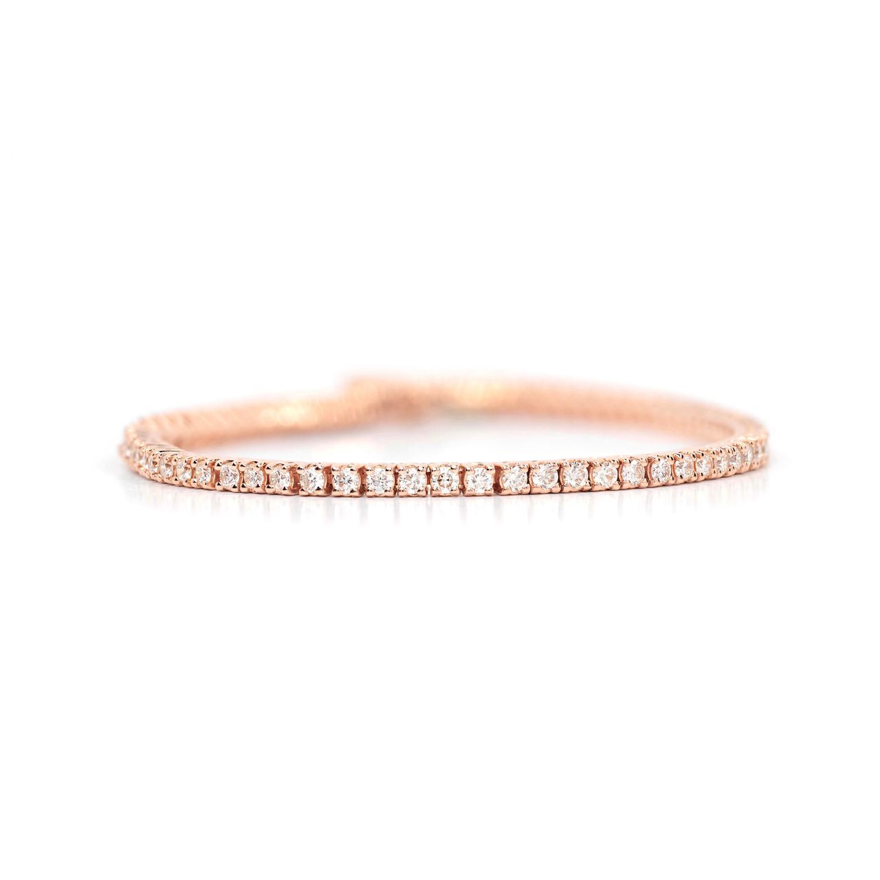 2ct 14K Rose Gold Tennis Bracelet