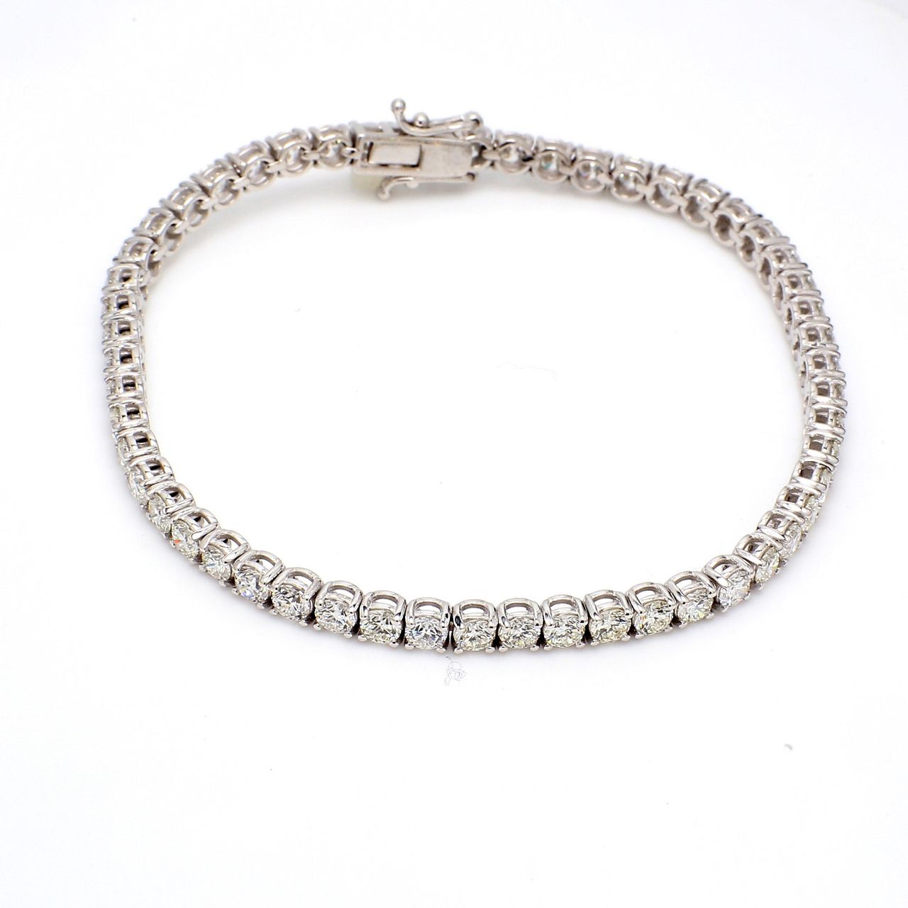 7.25' Tennis bracelet with 4-prong set (53) round diamonds.  D6.54ct.t.w.