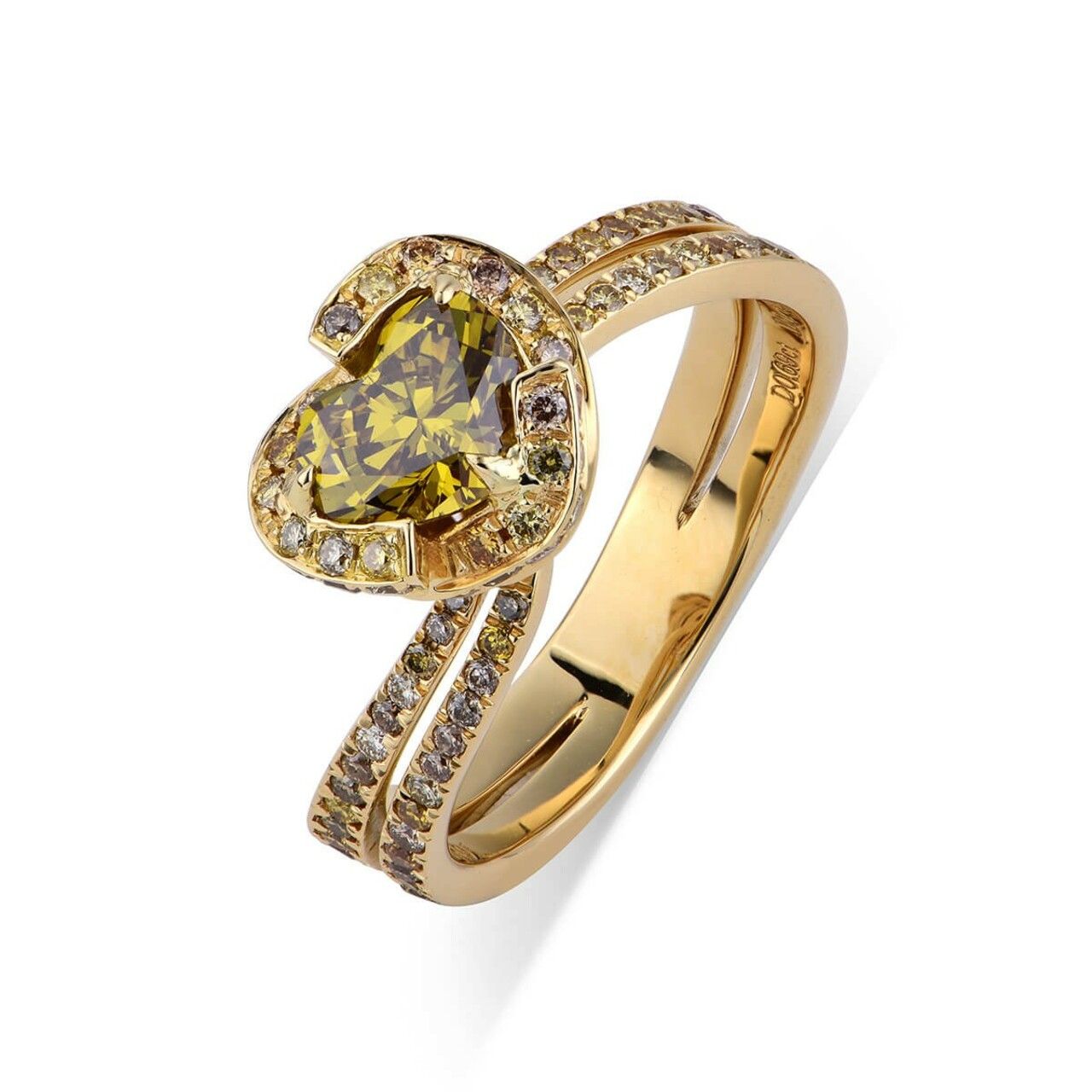 18KYG Heart Shape Ring