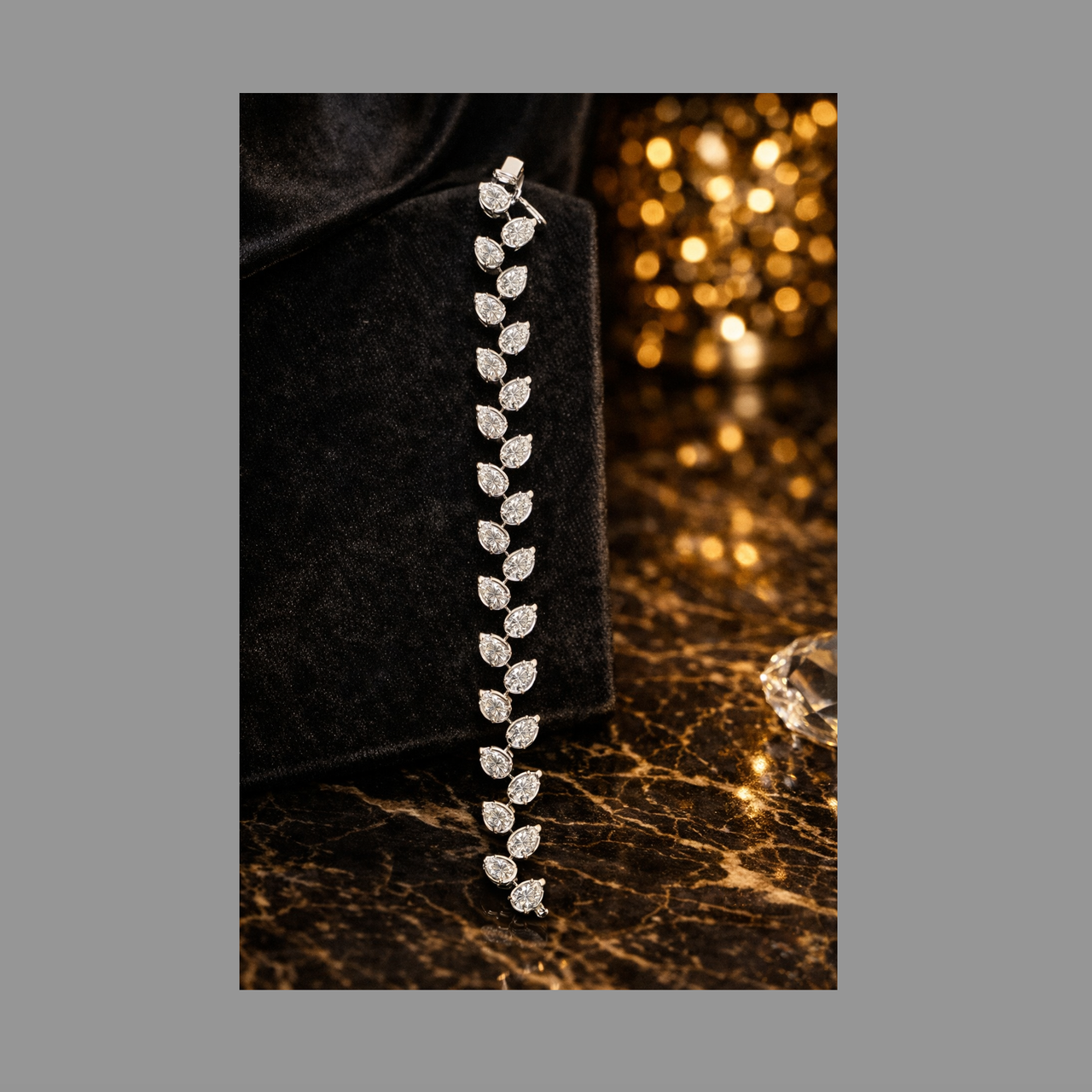 Pear Shape Diamond Bracelet 7.01 Carats
