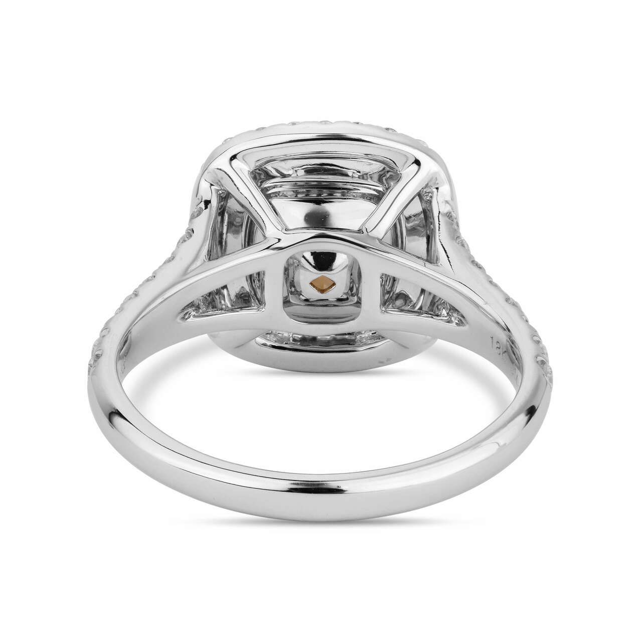 18KWG Cushion Shape Double Halo Ring
