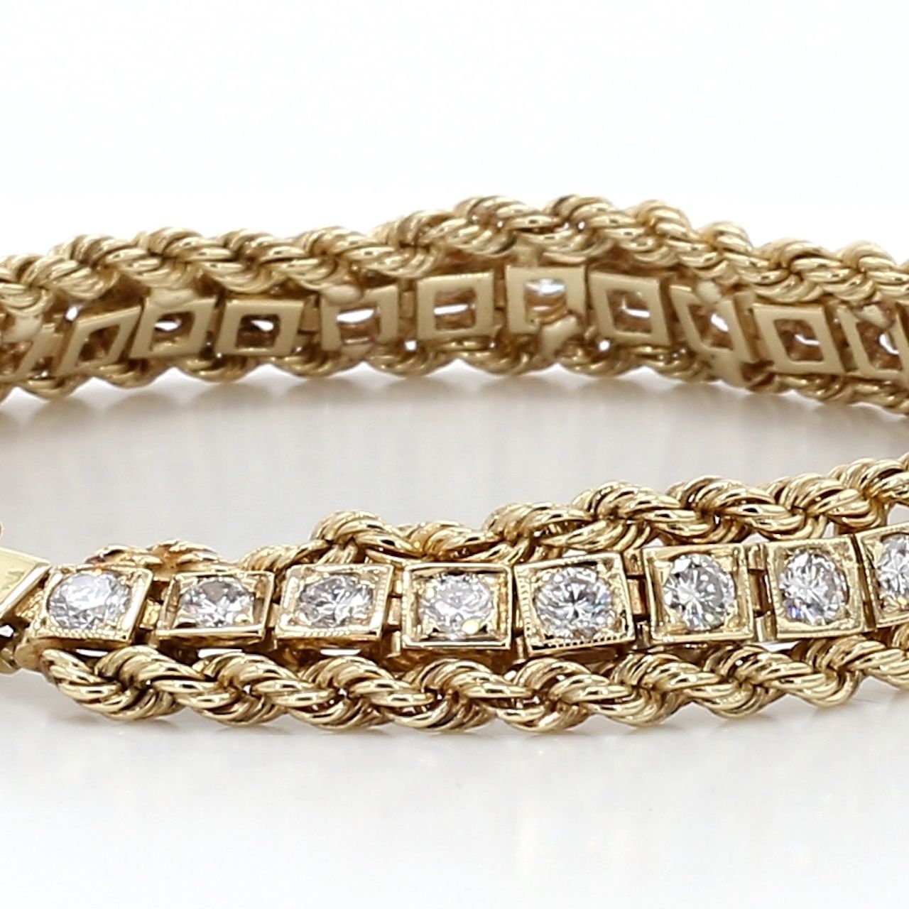Yellow Gold Antique Diamond Bracelet