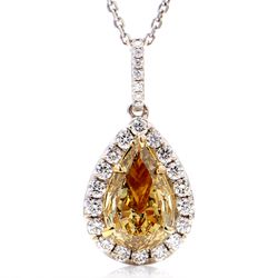 Halo pendant in 18K WG with pre-set round diamonds.  D0.58ct.t.w.