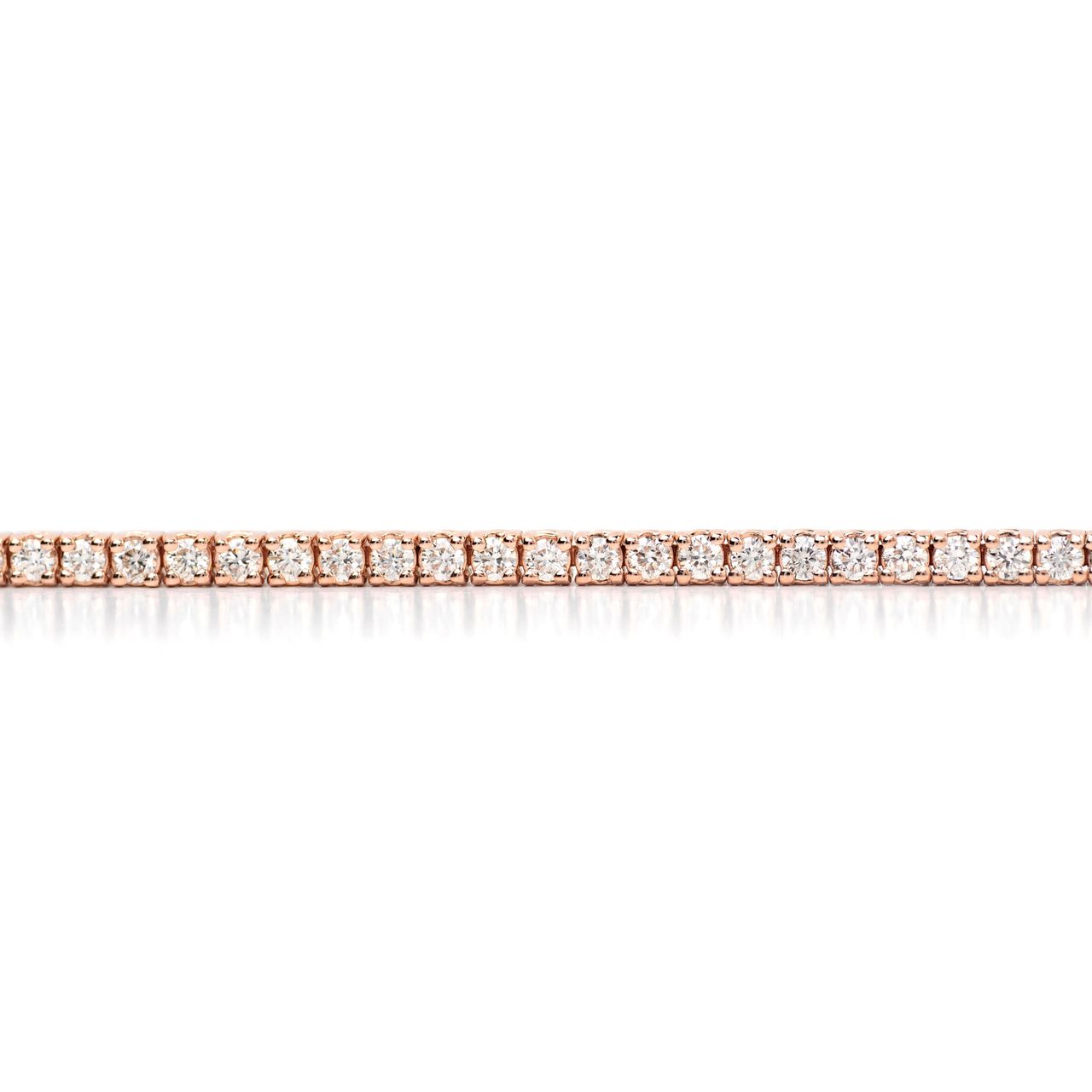 2ct 14K Rose Gold Tennis Bracelet