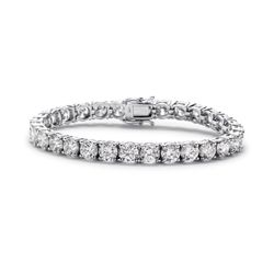 7' Tennis bracelet with double basket prong set G-H/VS2-SI1 round diamonds.  D20.22ct.t.w.